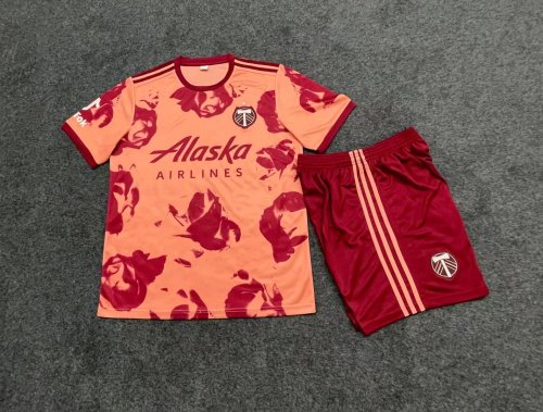 Adult Uniform 2022-2023 Portland Timbers Pink Soccer Jersey Shorts