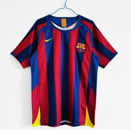 Retro Jersey 2005-2006 Barcelona Home Blue/Red Soccer Jersey