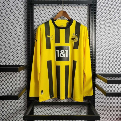 Long Sleeve 2022-2023 Borussia Dortmund Home Soccer Jersey