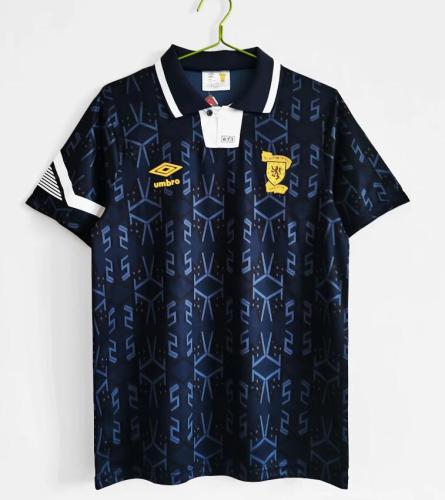 Retro Jersey 1992-1993 Scotland Home Blue Soccer Jersey