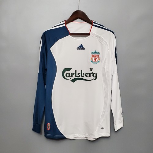 Retro Jersey 2006-2007 Liverpool Away Long Sleeve Soccer Jersey Vintage Football Shirt