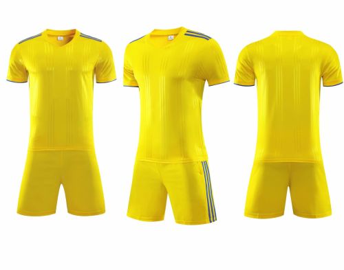 XTD-SJ-203  Yellow  Soccer Uniform  Adult Uniform Soccer Jersey Shorts