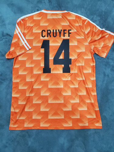 Retro Jersey 1988 Netherlands 14 CRUYFF Home Soccer Jersey