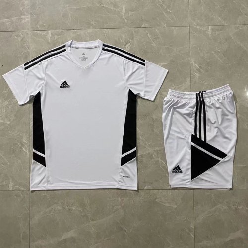 AD721 White Blank Soccer Training Jersey Shorts DIY Cutoms Uniform
