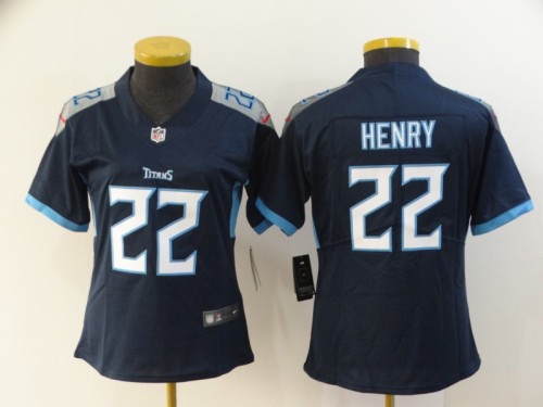 Women Tennessee Titans 22 Derrick Henry Navy New Vapor Untouchable Player Limited Jersey