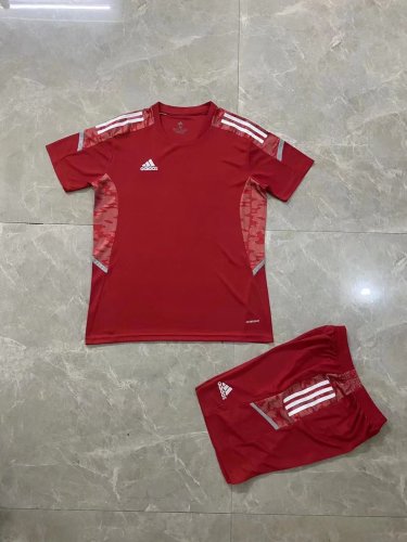 AD720 Red Blank Soccer Training Jersey Shorts DIY Cutoms Uniform