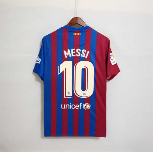 Fans Version 2021-2022 Barcelona MESSI 10 Home Soccer Jersey