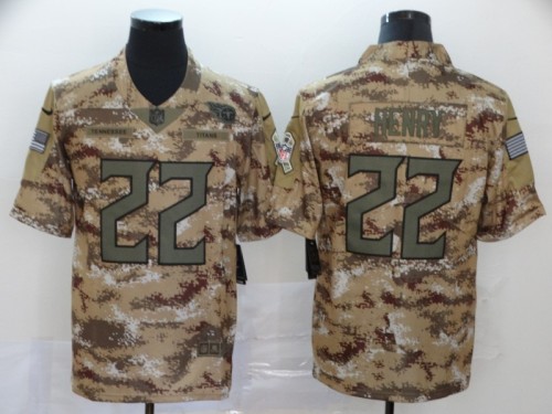 Tennessee Titans 22 HENRY Camo NFL Jersey