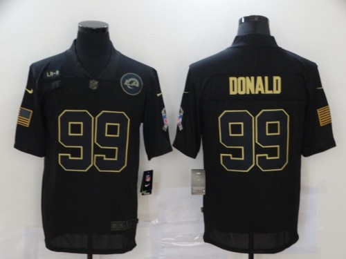 Rams 99 Aaron Donald Black 2020 Salute To Service Limited Jersey