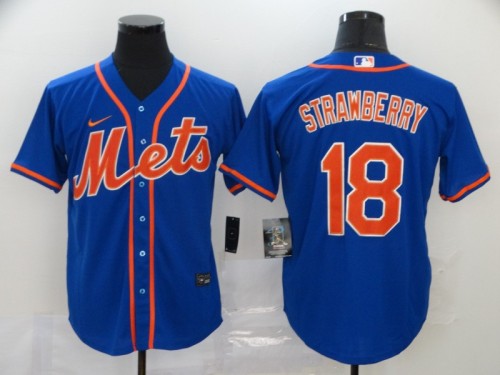 New York Mets 18 STRAWBERRY Blue 2020 Cool Base Jersey