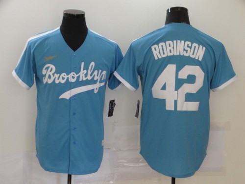 New Los Angeles Dodgers 42 ROBINSON Blue Cool Base Jersey