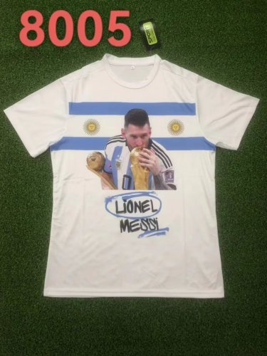 8005 Argentina White Soccer T-shirt