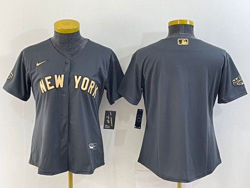Yankees Blank Charcoal  2022 MLB All-Star Cool Base Jersey