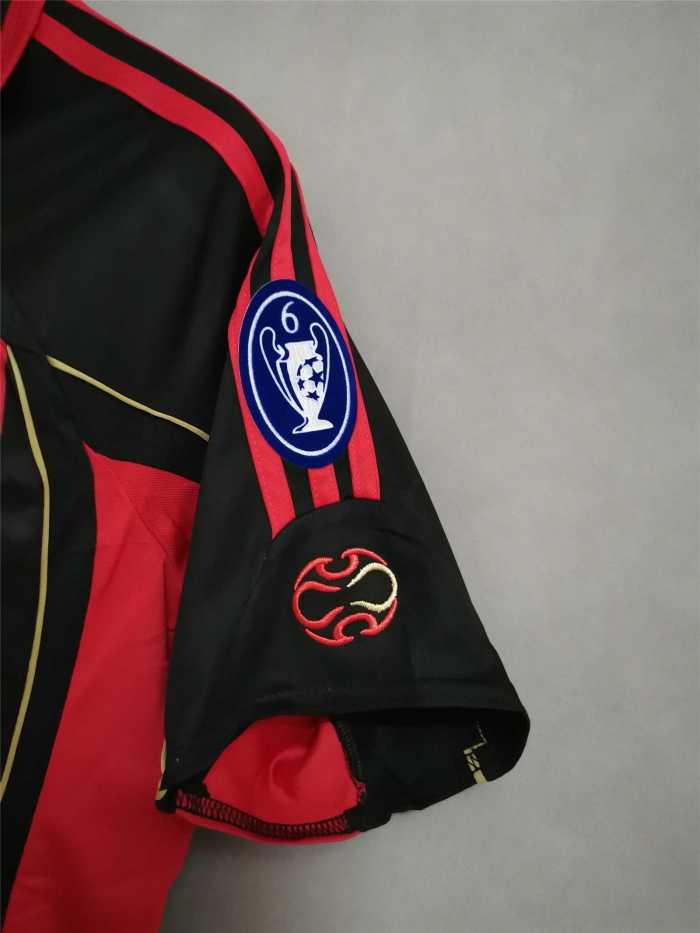 with UCL Patch Retro Jersey 2006-2007 AC Milan Home Soccer Jersey