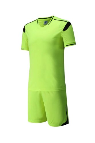 #302 Green Soccer Training Uniform Blank Jersey and Shorts