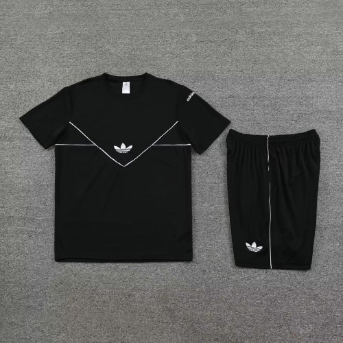 AD DIY Custom Blank Uniforms 2023-2024 Black Jersey T-shirt Shorts