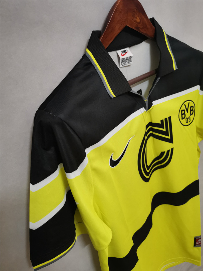 Retro Jersey 1996-1997 Borussia Dortmund UCL Version Yellow Soccer Jersey