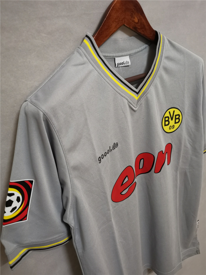 Retro Jersey Borussia Dortmund 2000 Away Grey Soccer Jersey