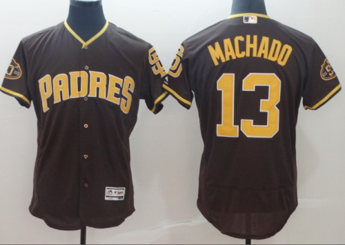 2019 San Diego Padres # 13 MACHADO Brown  MLB Jersey