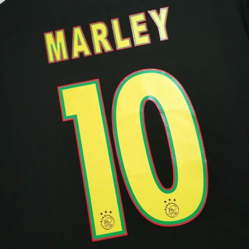 Retro Jersey 2021-2022 Ajax 10 MARLEY Third Away Black Soccer Jersey Vintage Football Shirt