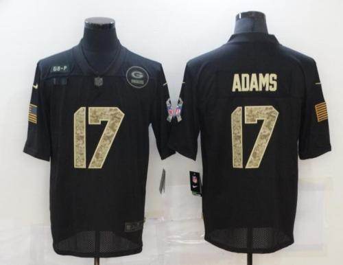 Packers 17 Davante Adams Black Camo 2020 Salute To Service Limited Jersey