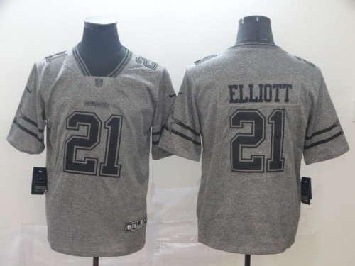 Dallas Cowboys 21 ELLIOTT Gray Gridiron Gray Vapor Untouchable Limited Jersey