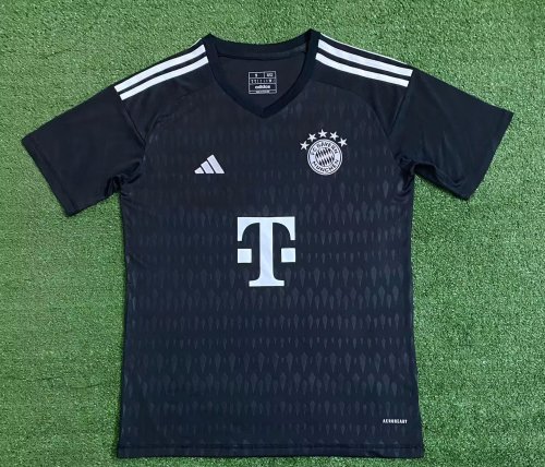 Fans Version 2023-2024 Bayern Munich Black Goalkeeper Soccer Jersey