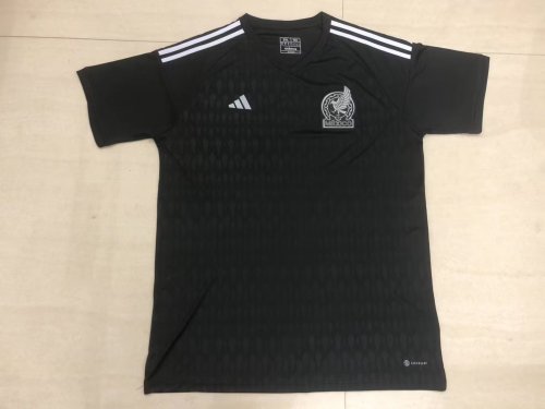 Fans Version 2022 World Cup Mexico Goalkeeper Black Soccer Jersey