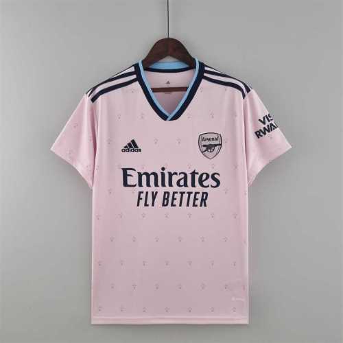 Fans Version 2022-2023 Arsenal 3rd Away Pink Soccer Jersey S,M,L,XL,2XL,3XL,4XL