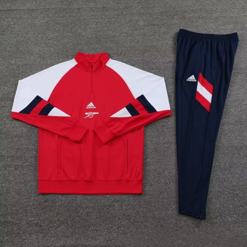 2023-2024 Arsenal Red/white Soccer Training Sweater and Pants