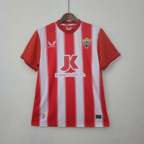with Red Sponor Logo Fans Version 2022-2023 Almeria Home Soccer Jersey