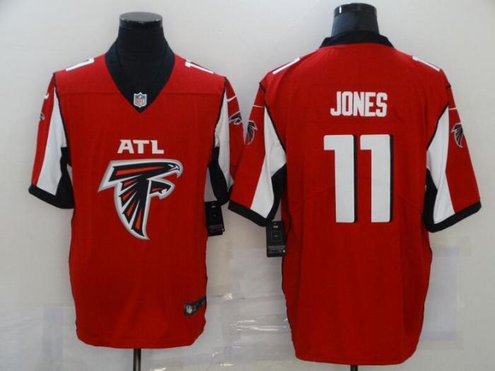 Falcons 11 Julio Jones Red Team Big Logo Number Vapor Untouchable Limited Jersey