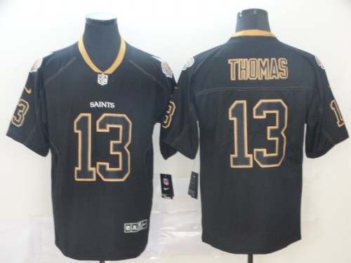 New Orleans Saints #13 THOMAS Black/Yellow NFL Jersey