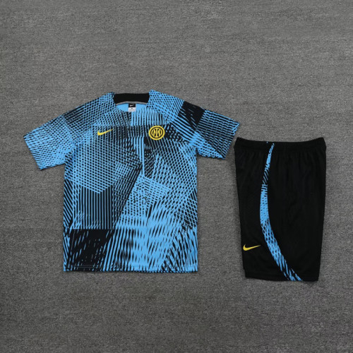 Adult Uniform 2023-2024 Inter Milan Blue Soccer Training Jersey and Shorts