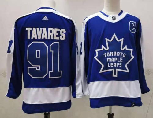 2020 Retro Jersey Toronto Maple Leafs 91 TAVAROS Blue NHL Jersey