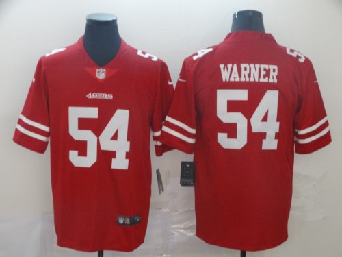 San Francisco 49ers 54 WARNER Red NFL Jersey
