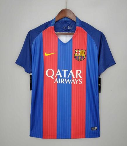 Retro Jersey 2016-2017 Barcelona Home Blue/Red Soccer Jersey