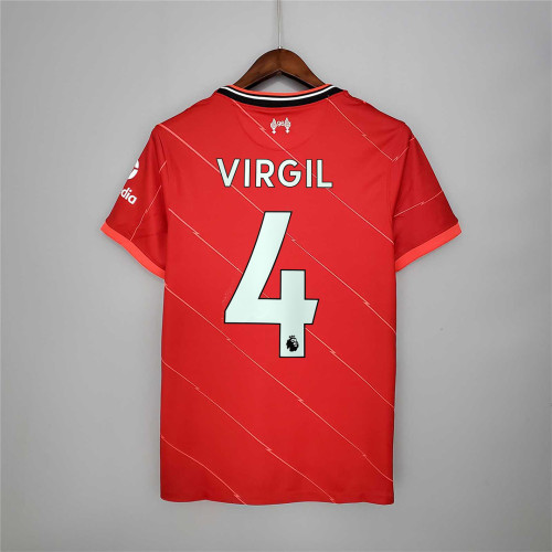 Fans Version 2021-2022 Liverpool 4 VIRGIL Home Soccer Jersey