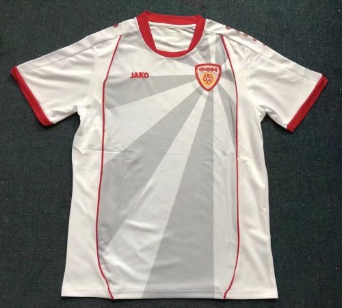 Fans Version 2020 North Macedonia Away White Soccer Jersey