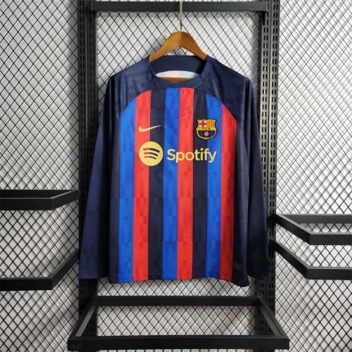 Long Sleeve 2022-2023 Barcelona Home Soccer Jersey