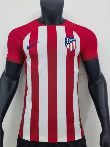without sponor logo Player Version 2023-2024 Atletico Madrid Home Soccer Jersey