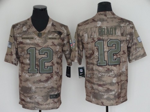 New England Patriots #12 BRADY Camouflage NFL Jersey