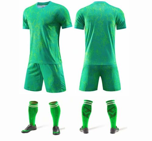 #201 202 203 Grass Green Blank Adult Uniform Soccer Jersey Shorts