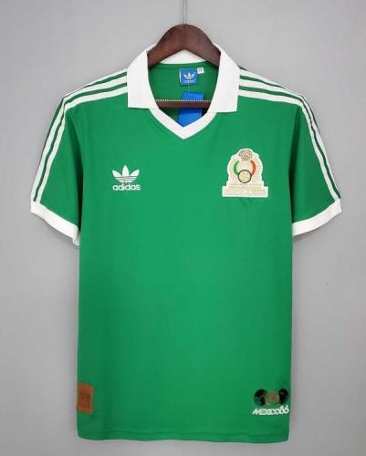 Retro Jersey 1986 Mexico Home Green Soccer Jersey