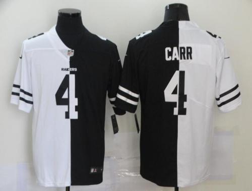 Raiders 4 Derek Carr Black And White Split Vapor Untouchable Limited Jersey