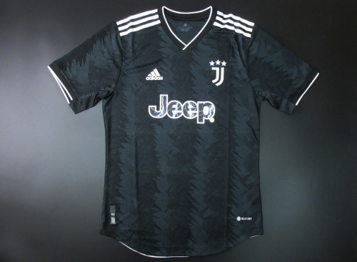 Player Version 2022-2023 Juventus Away Black Soccer Jersey