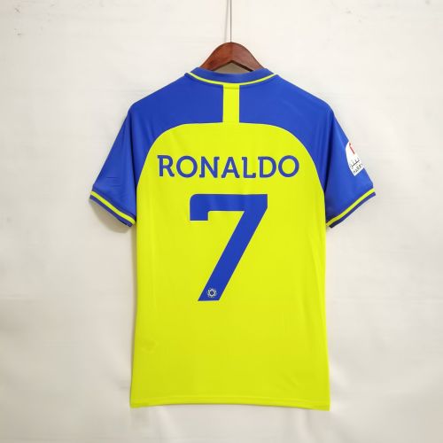 with Patch Fans Version 2022-2023 Al Nassr RONALDO 7 Home Soccer Jersey