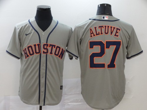 Houston Astros 27 ALTUVE Grey 2020 Cool Base Jersey