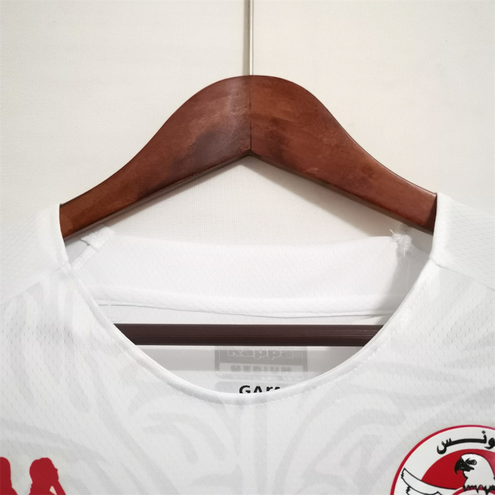 Fans Version 2022 World Cup Tunisia Away White Soccer Jersey
