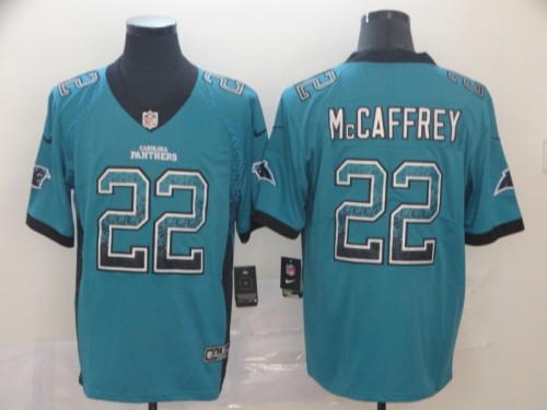 Carolina Panthers 22 Christian McCaffrey Blue Drift Fashion Limited Jersey